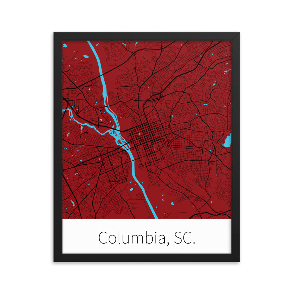 Columbia, SC. - Garnet & Black