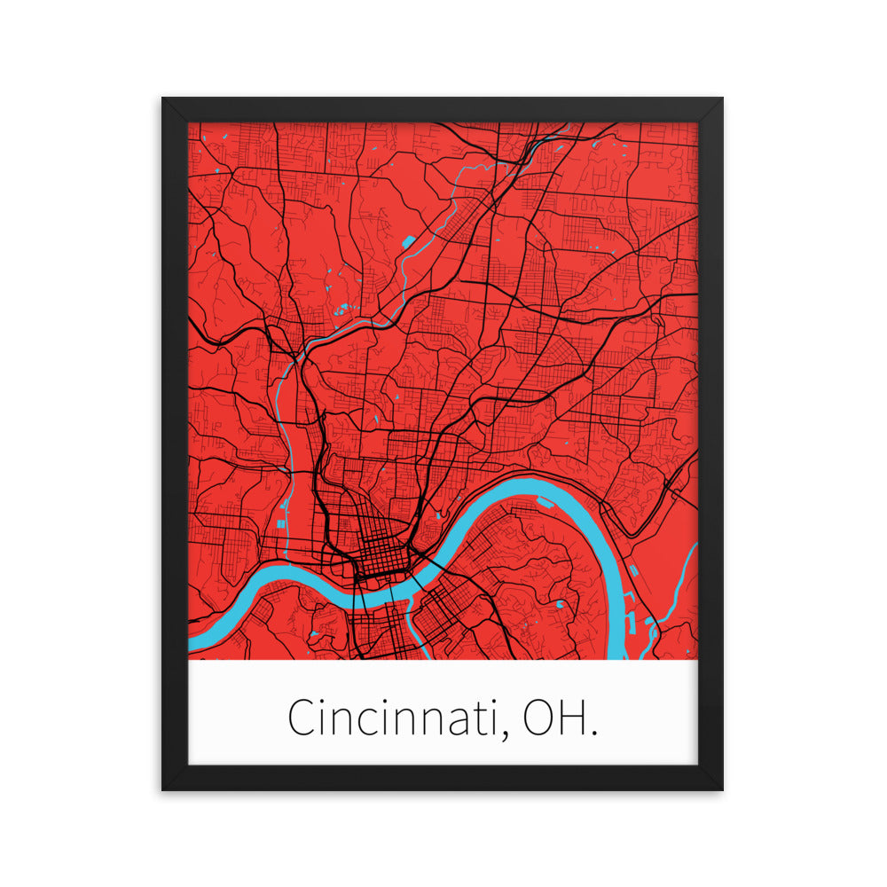 Cincinnati, OH. - Red & Black