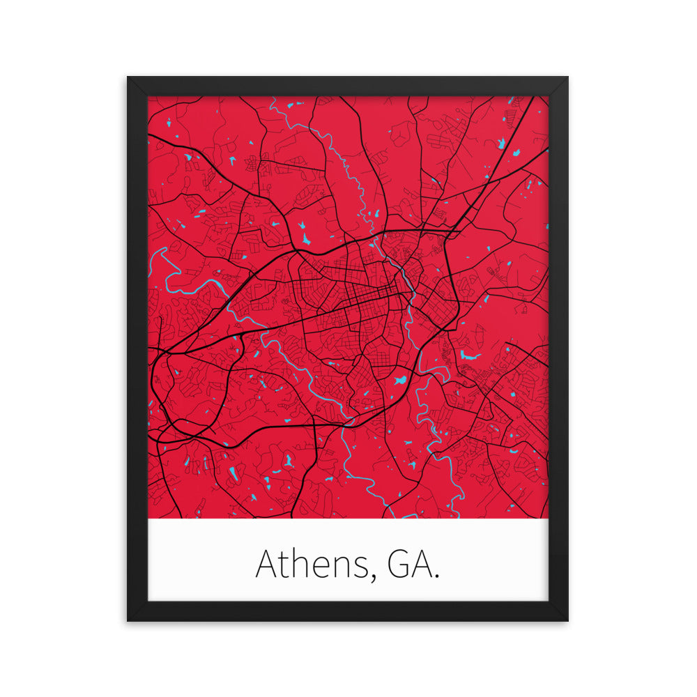 Athens, GA. - Red & Black