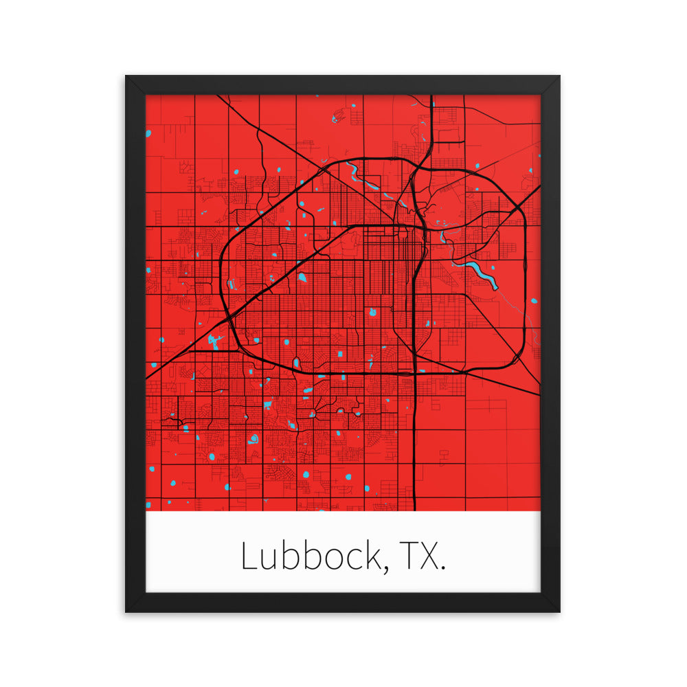 Lubbock, TX. - Red & Black