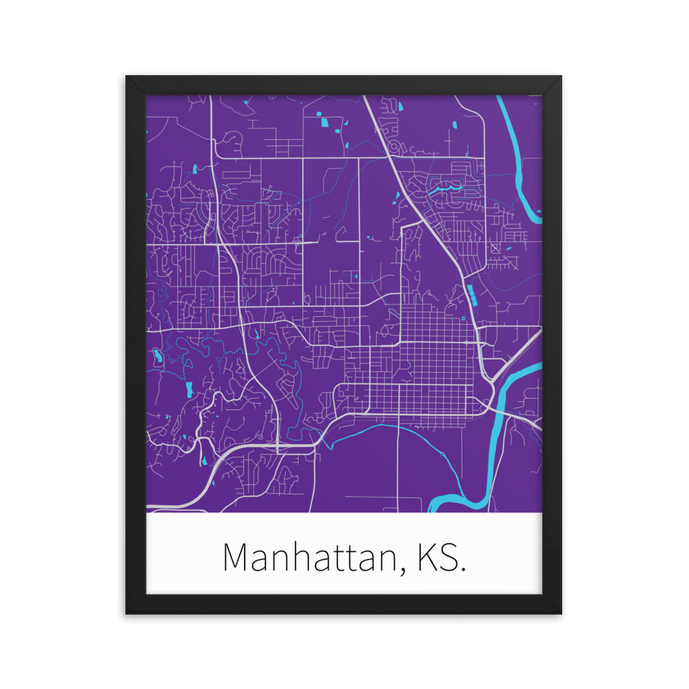 Manhattan, KS. - Purple & Light Gray