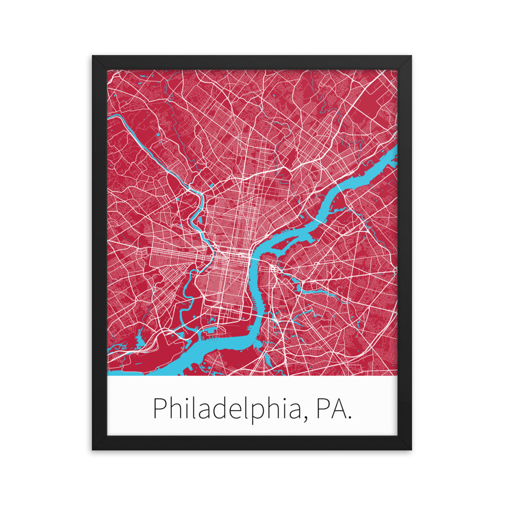 Philadelphia, PA. - Cherry Red & White