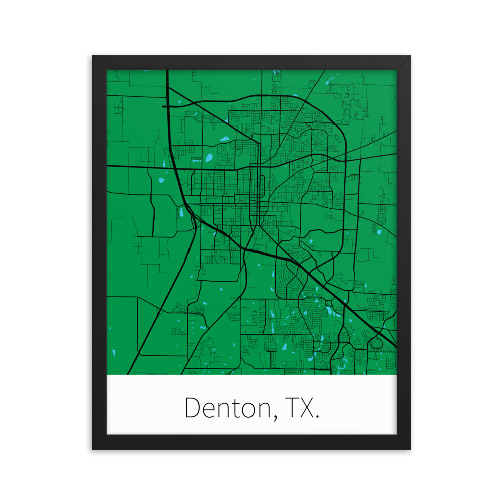 Denton, TX. - Green & Black