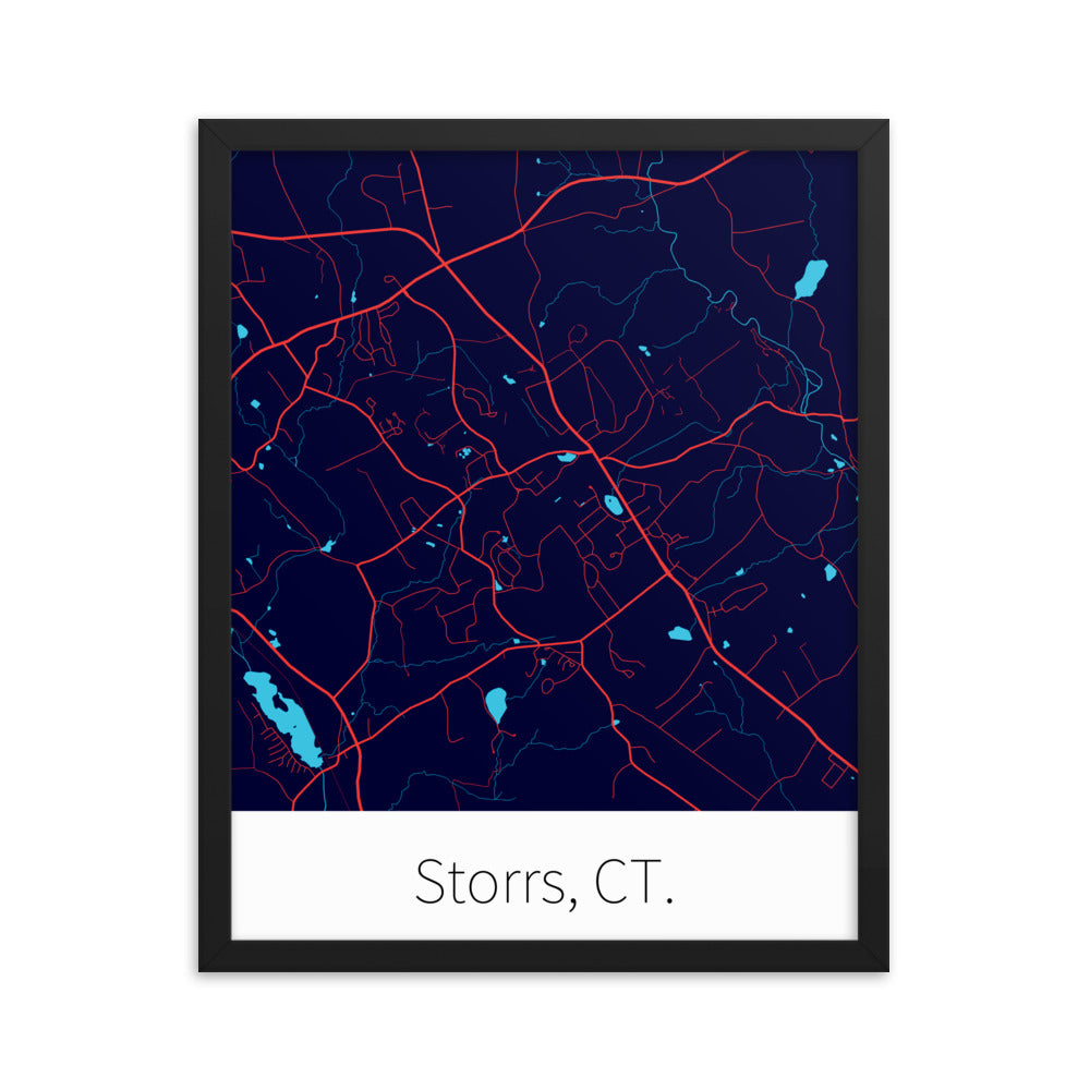 Storrs, CT. - Navy Blue & Red