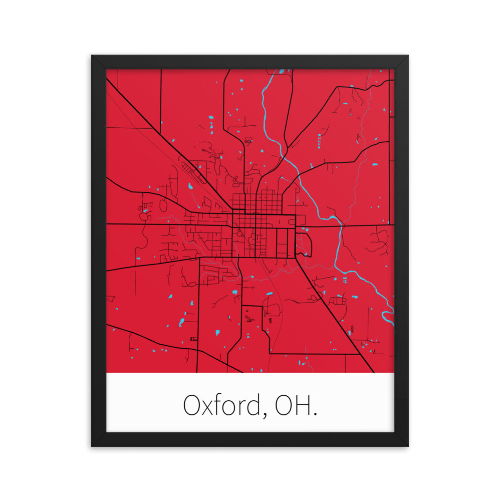 Oxford, OH. - Red & Black