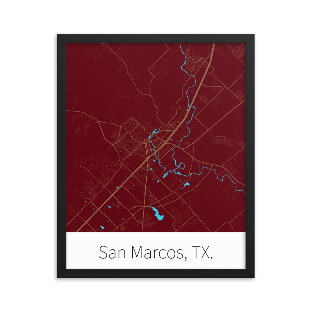 San Marcos, TX. - Maroon & Gold