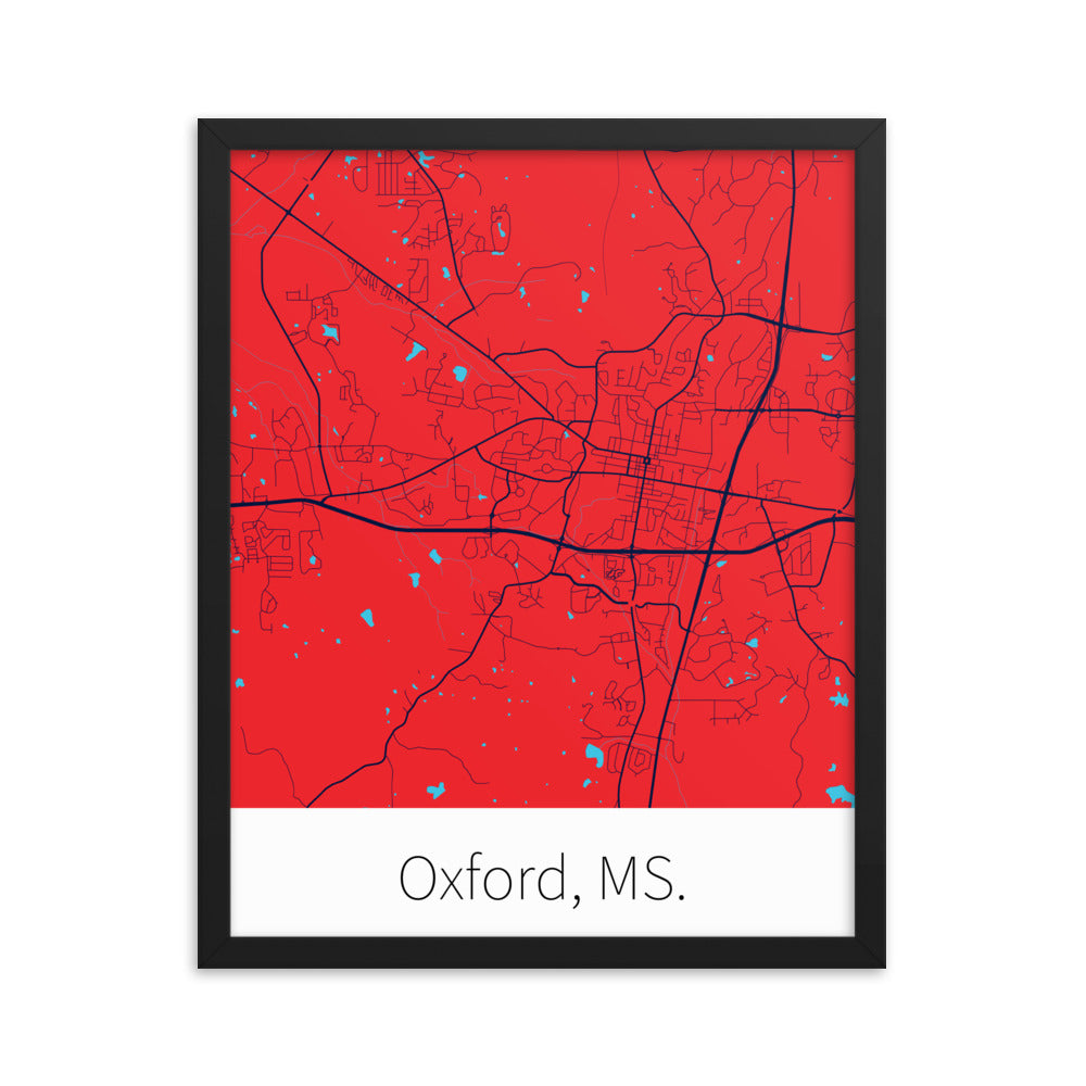 Oxford, MS. - Red & Navy Blue