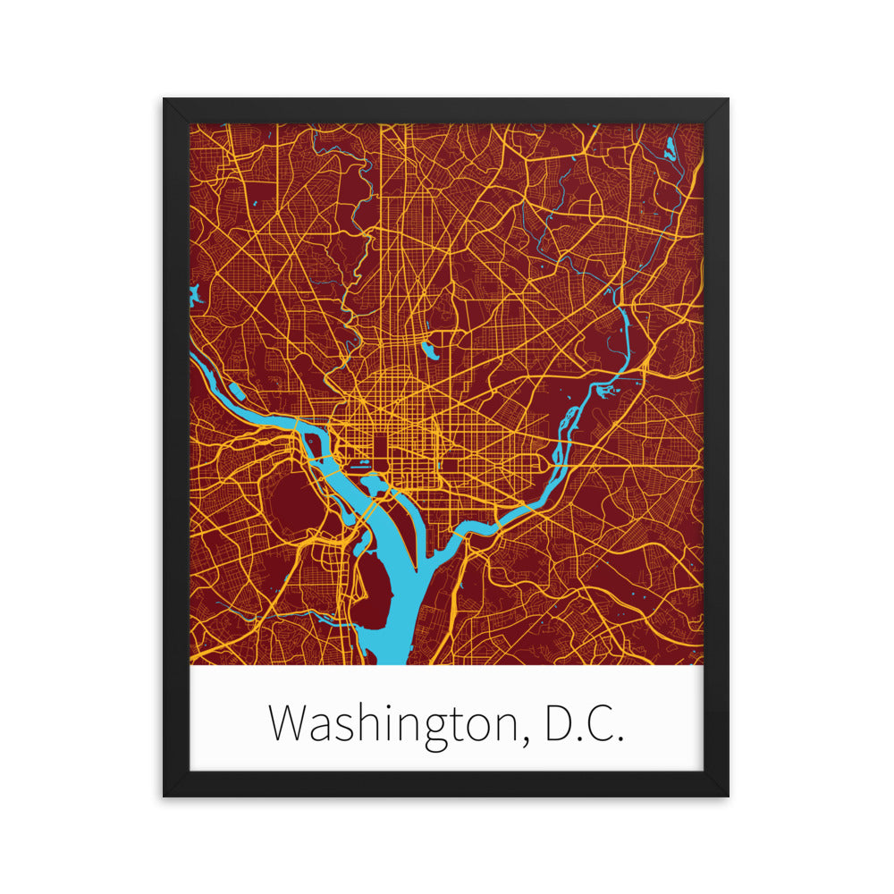 Washington, D.C. - Burgundy & Gold