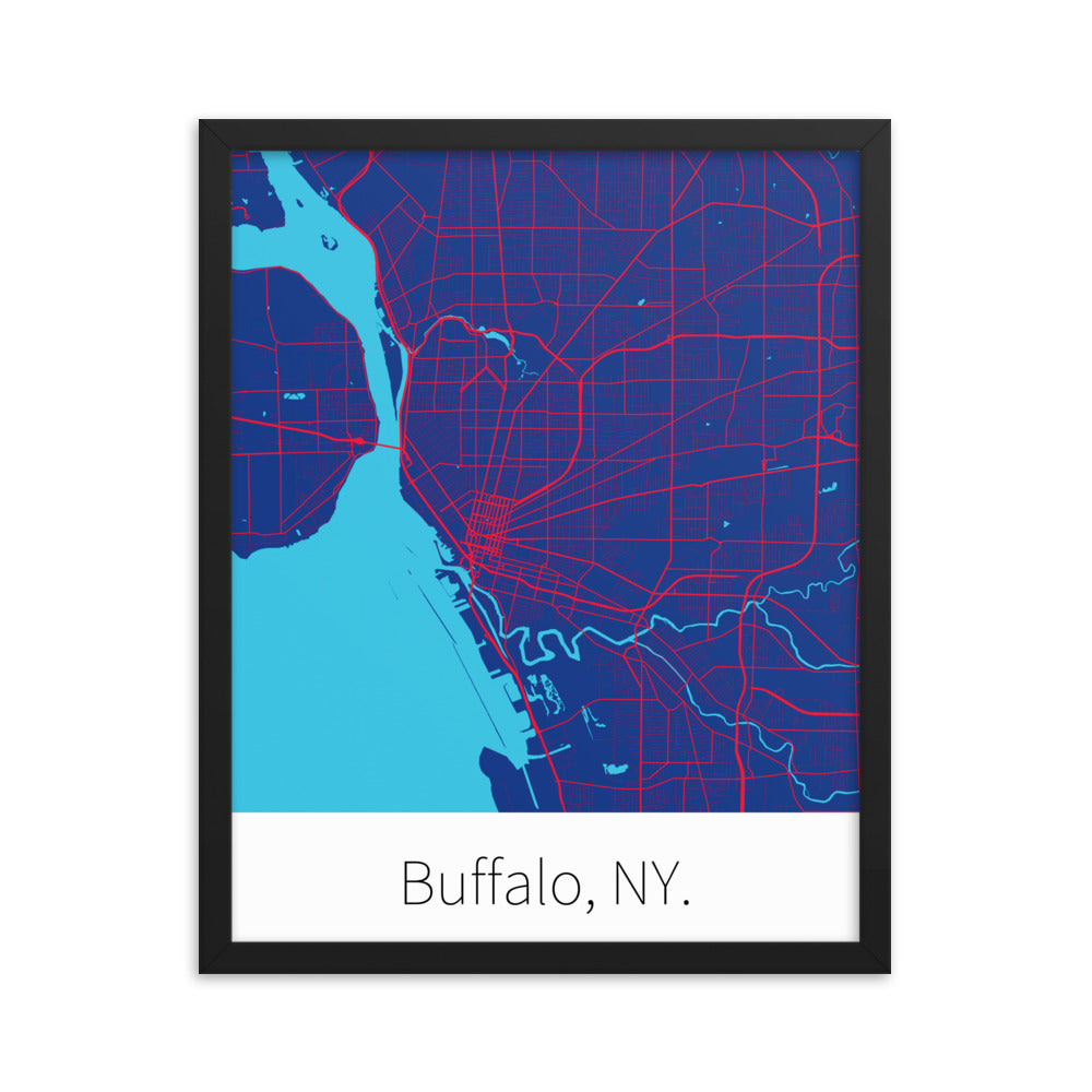 Buffalo, NY. - Blue & Red