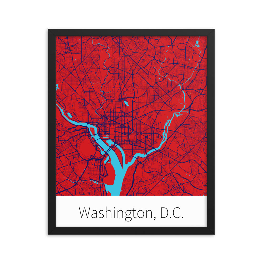 Washington, D.C. - Red & Navy Blue