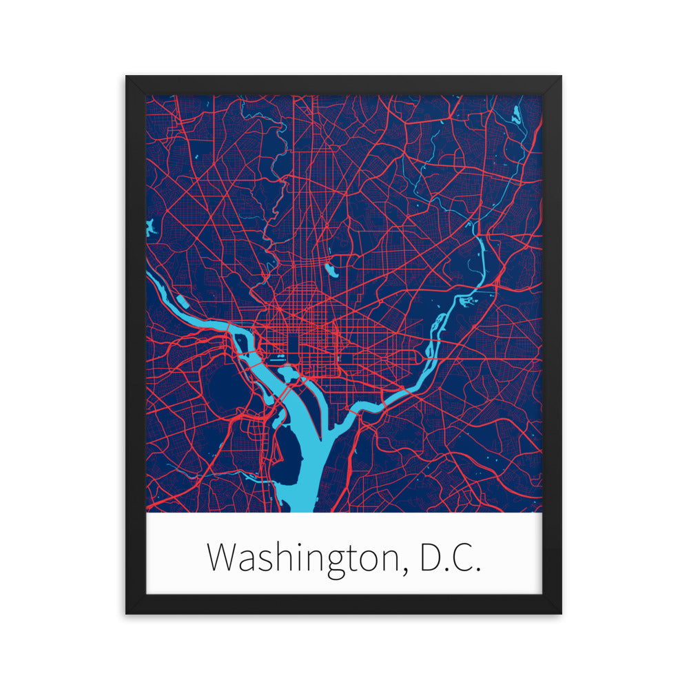 Washington, D.C. - Navy Blue & Red