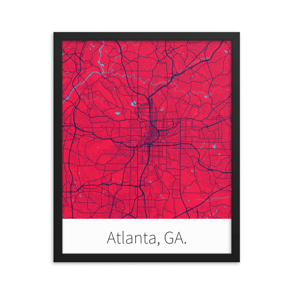 Atlanta, GA. - Scarlet & Navy