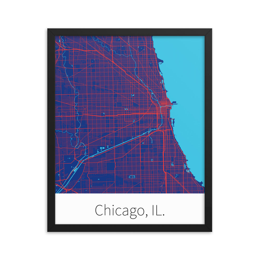 Chicago, IL. - Blue & Red