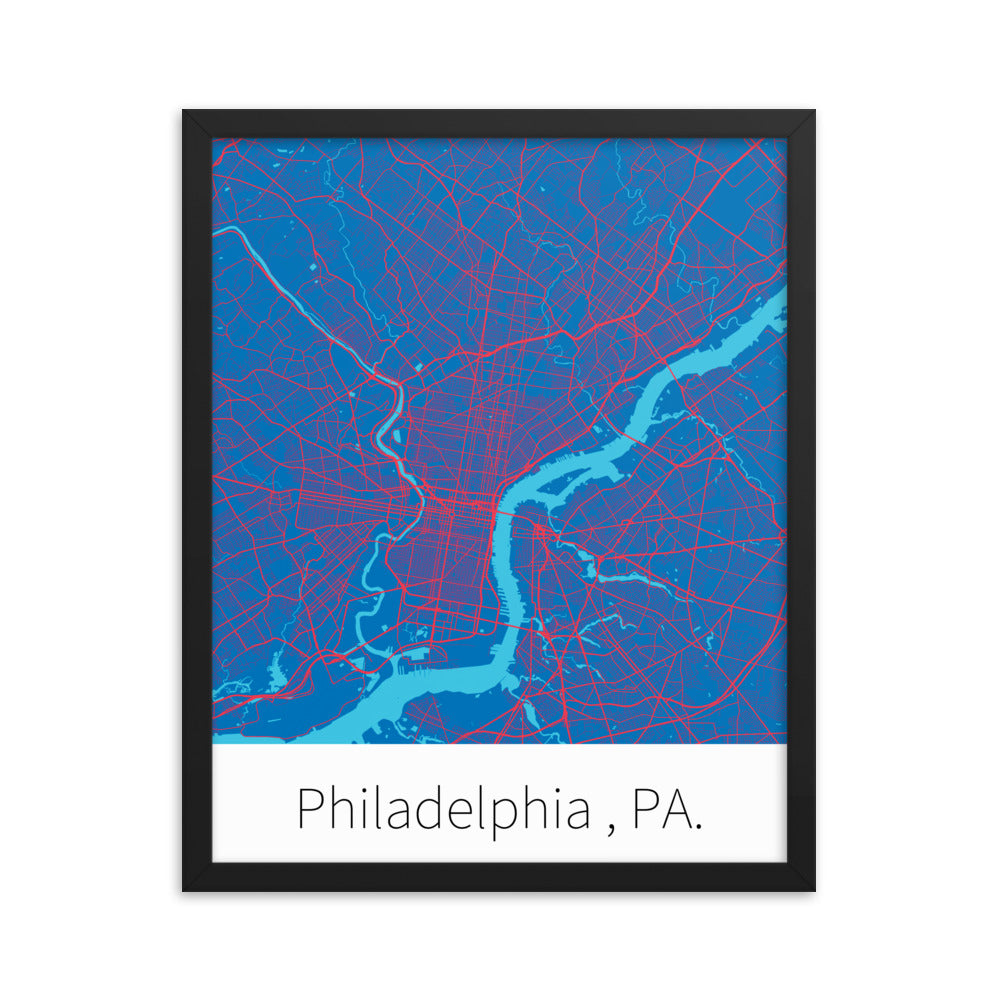 Philadelphia, PA. - Blue & Red