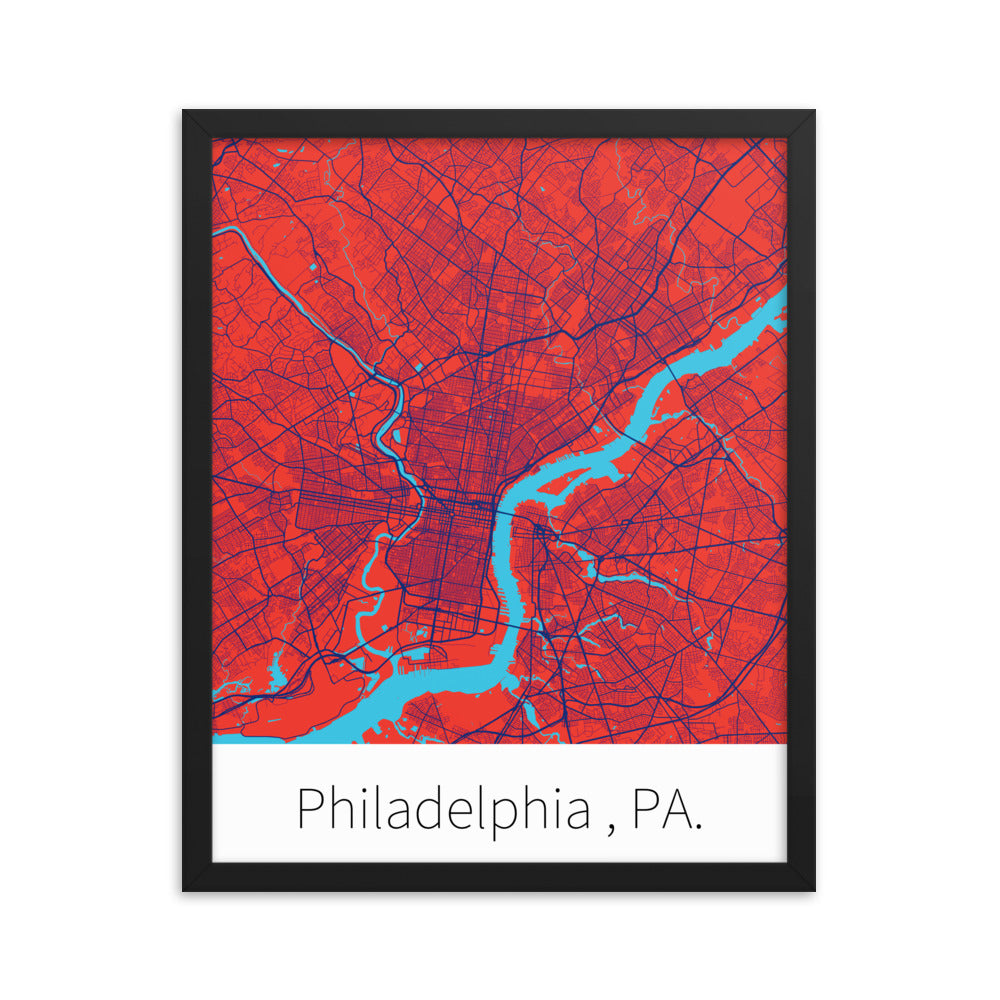 Philadelphia, PA. - Red & Blue