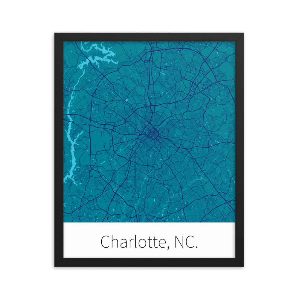 Charlotte, NC. - Teal & Purple