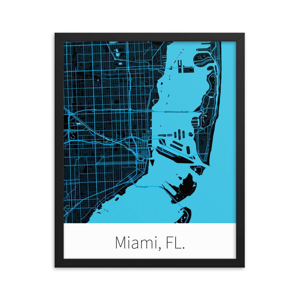 Miami, FL. - Black & Miami Blue