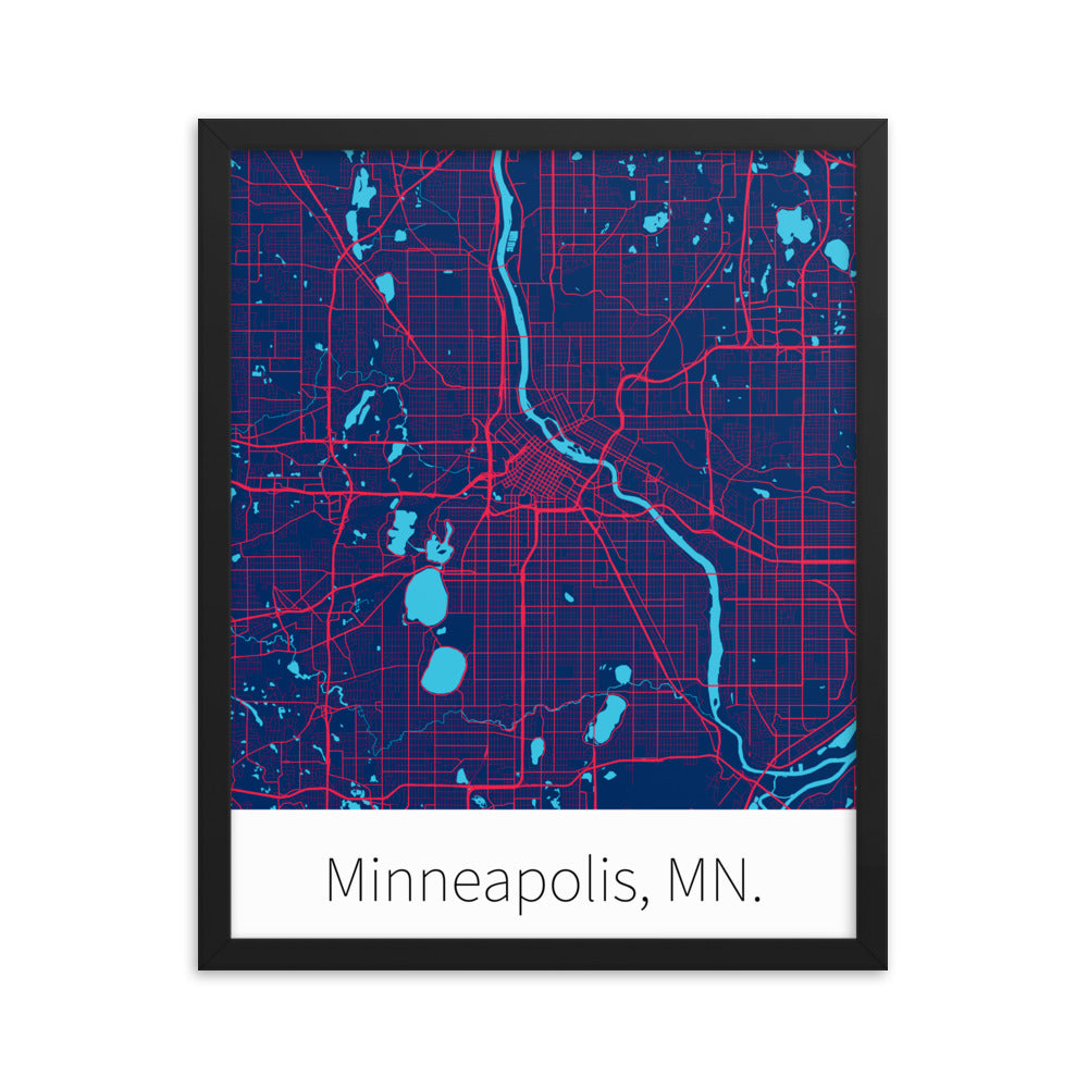 Minneapolis, MN. - Navy & Scarlet Red