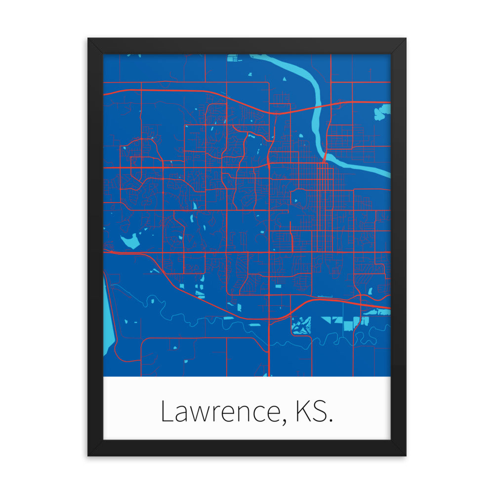 Lawrence, KS. - KU Blue & Crimson