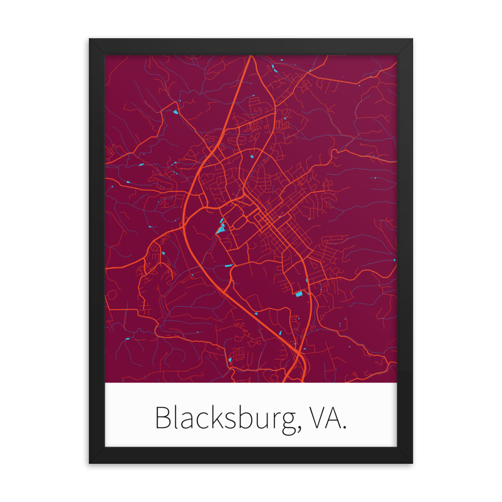 Blacksburg, VA. - Chicago Maroon & Burnt Orange