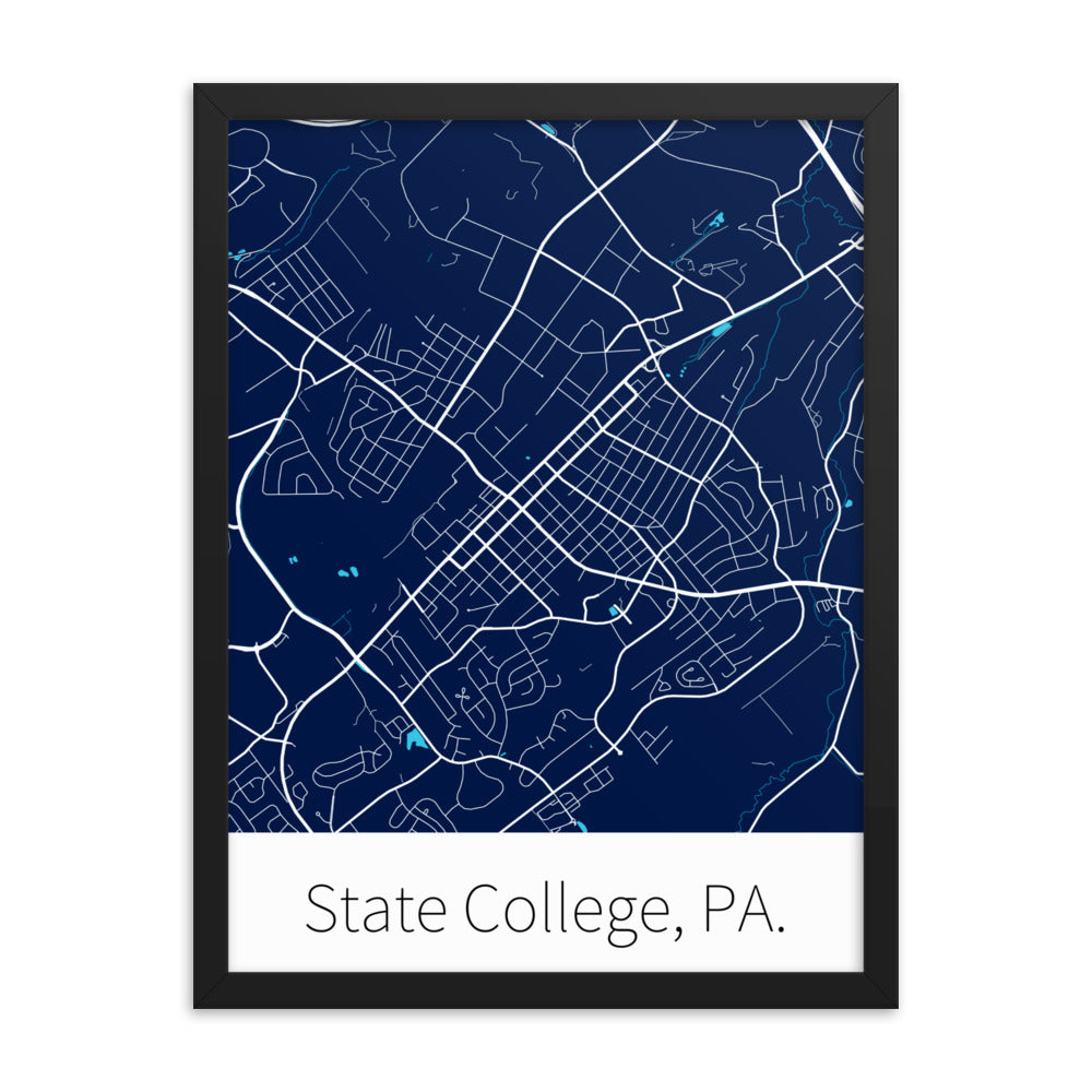 State College, PA. - Blue & White