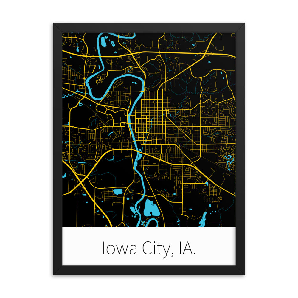 Iowa City, IA. - Black & Gold