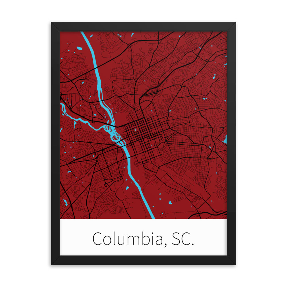 Columbia, SC. - Garnet & Black