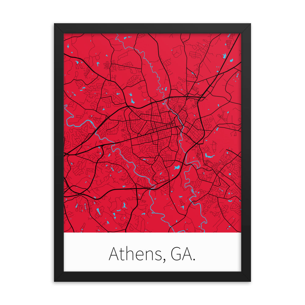 Athens, GA. - Red & Black