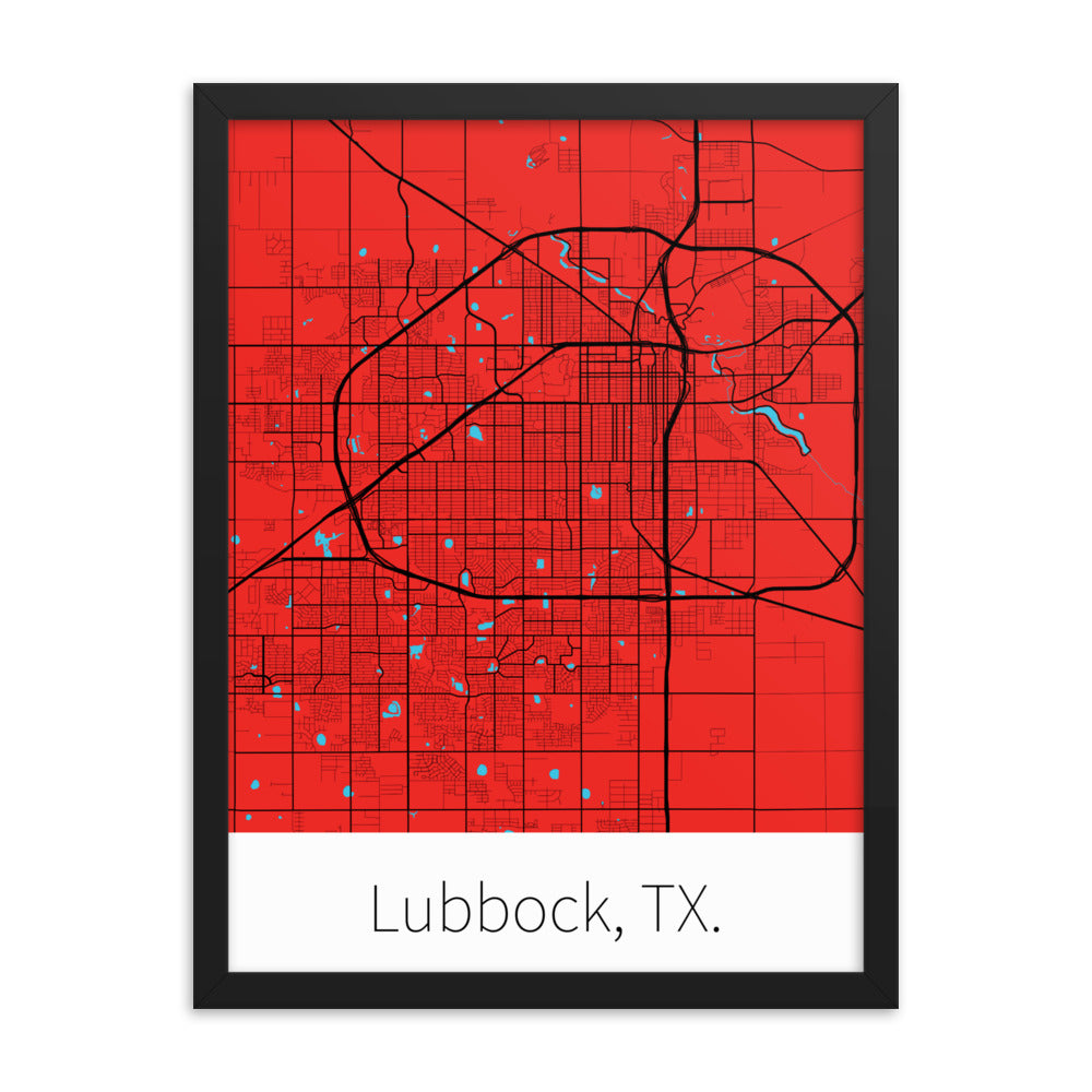 Lubbock, TX. - Red & Black