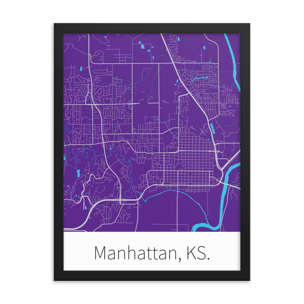 Manhattan, KS. - Purple & Light Gray