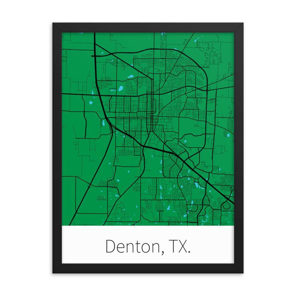 Denton, TX. - Green & Black