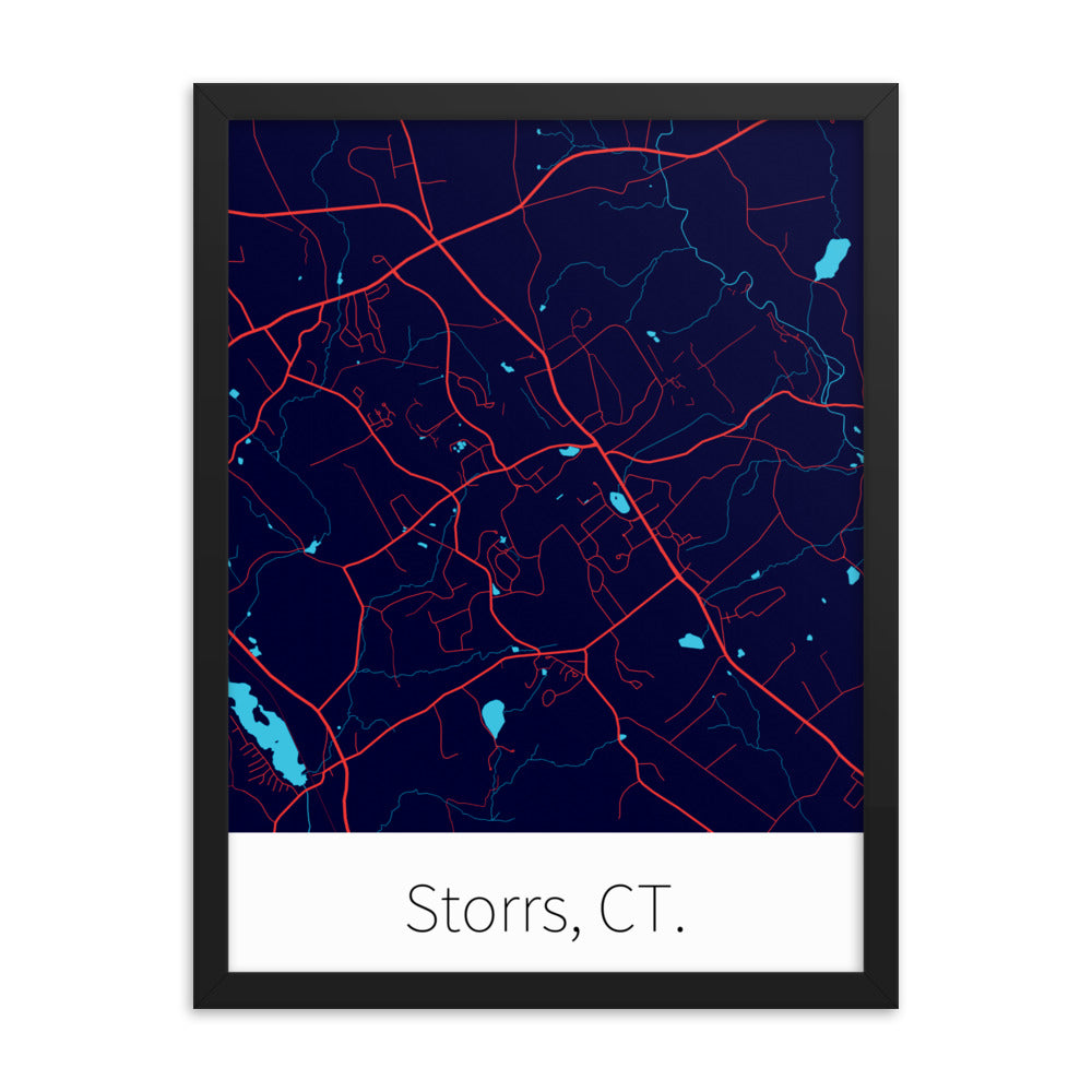 Storrs, CT. - Navy Blue & Red