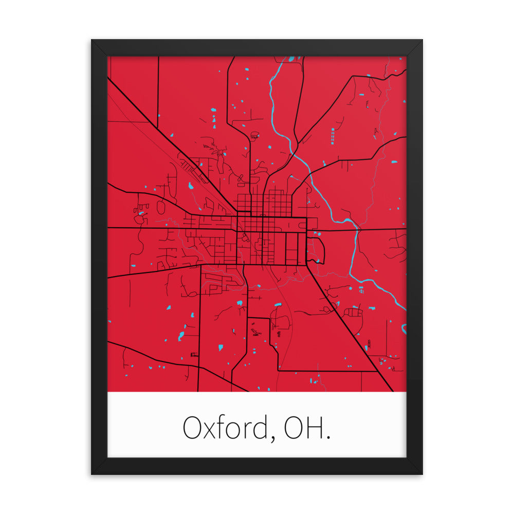 Oxford, OH. - Red & Black