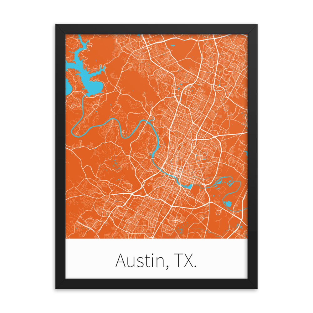 Austin, TX. - Burnt Orange & White