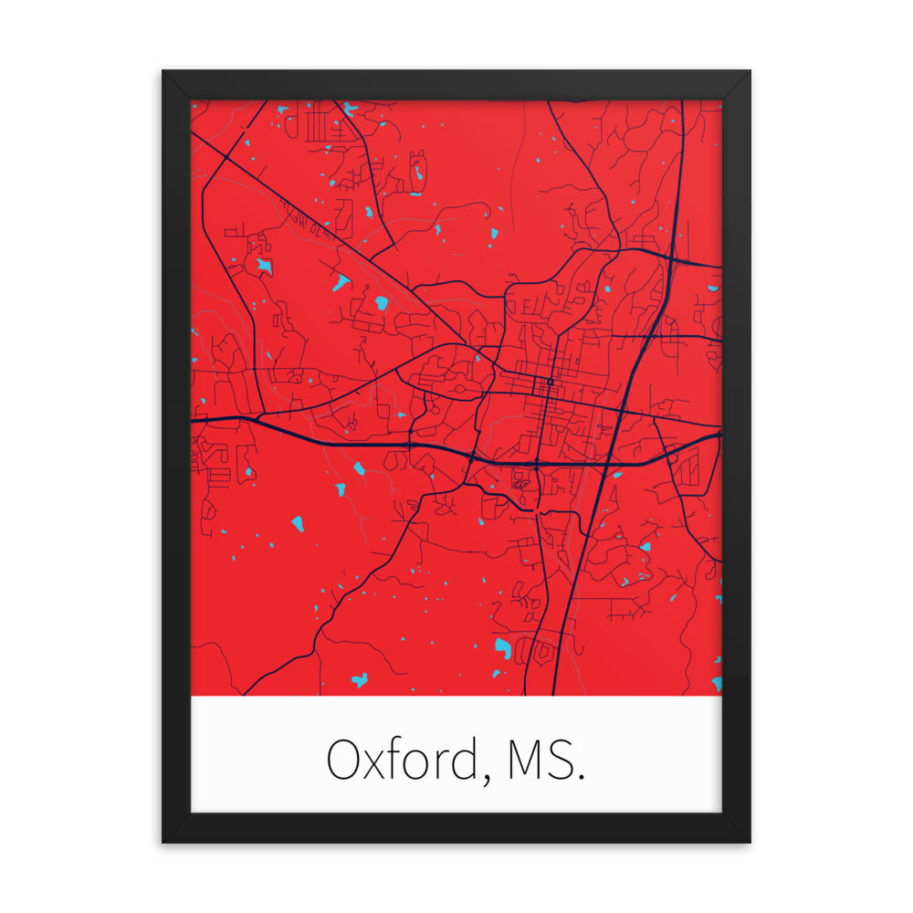 Oxford, MS. - Red & Navy Blue