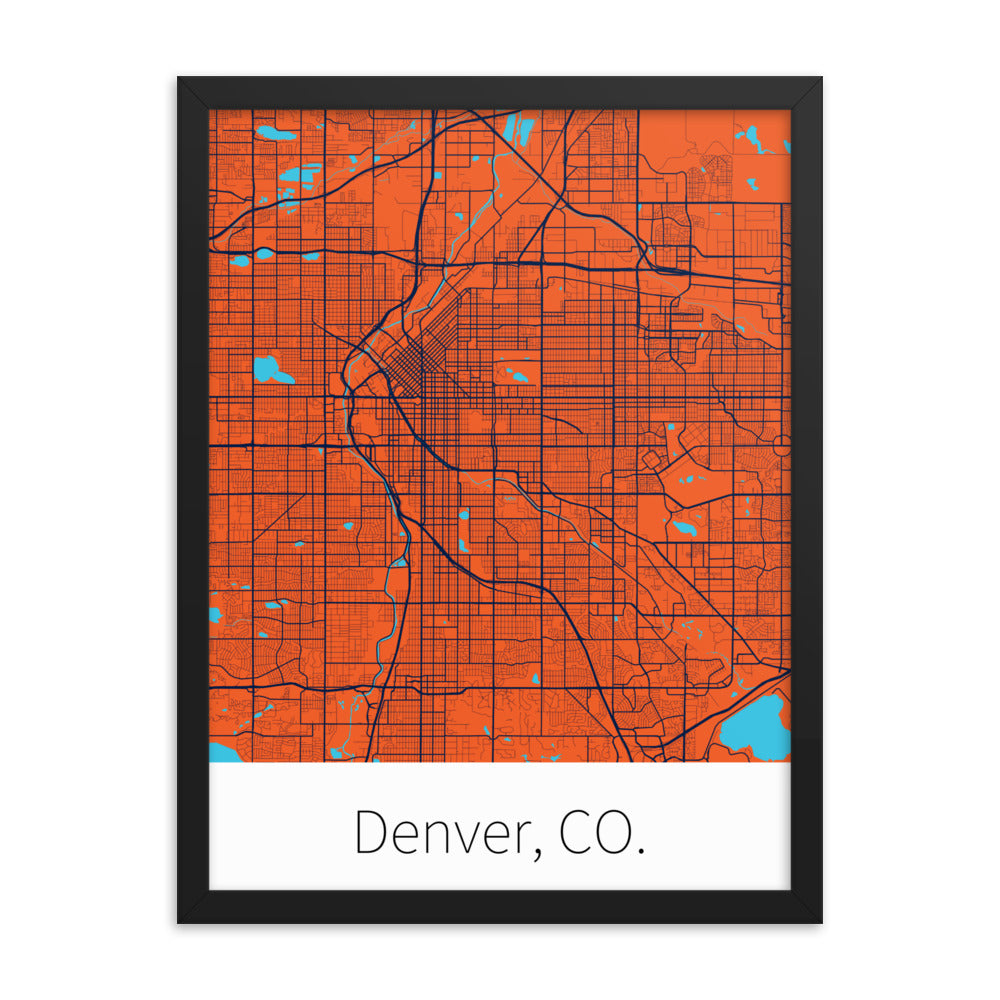 Denver, CO. - Orange & Navy