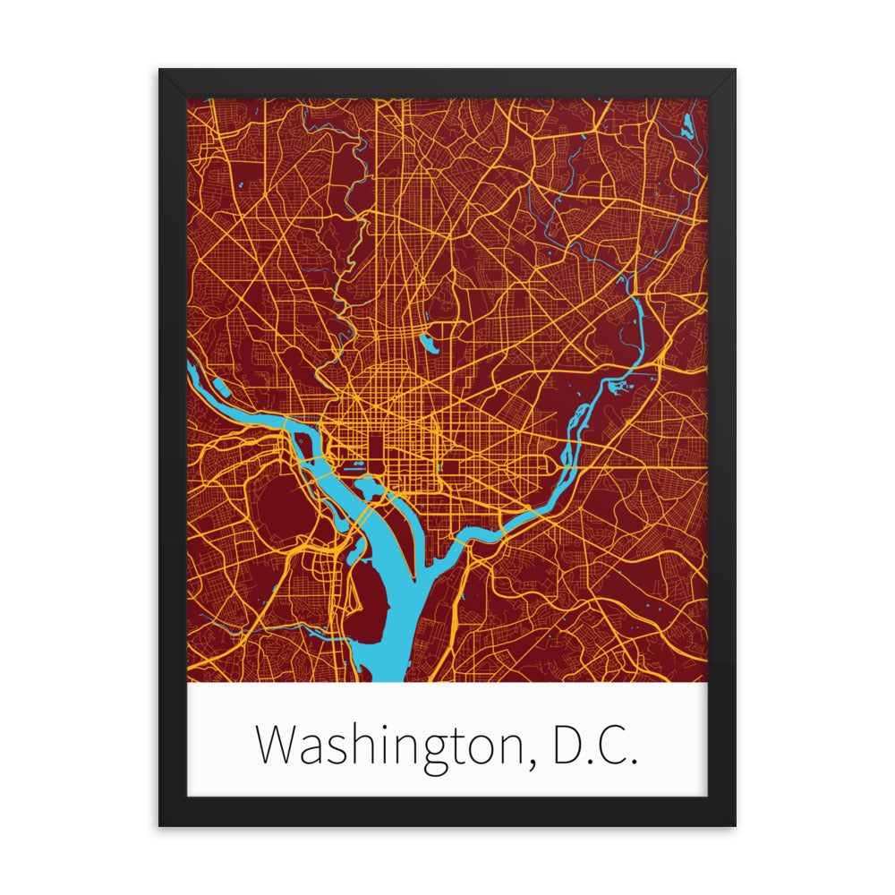 Washington, D.C. - Burgundy & Gold