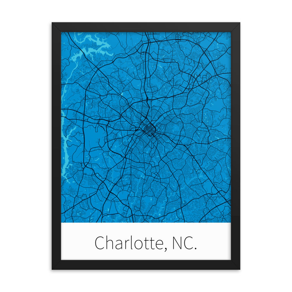 Charlotte, NC. - Carolina Blue & Black