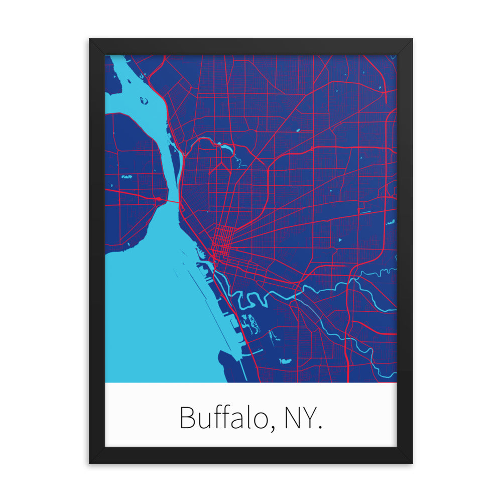 Buffalo, NY. - Blue & Red