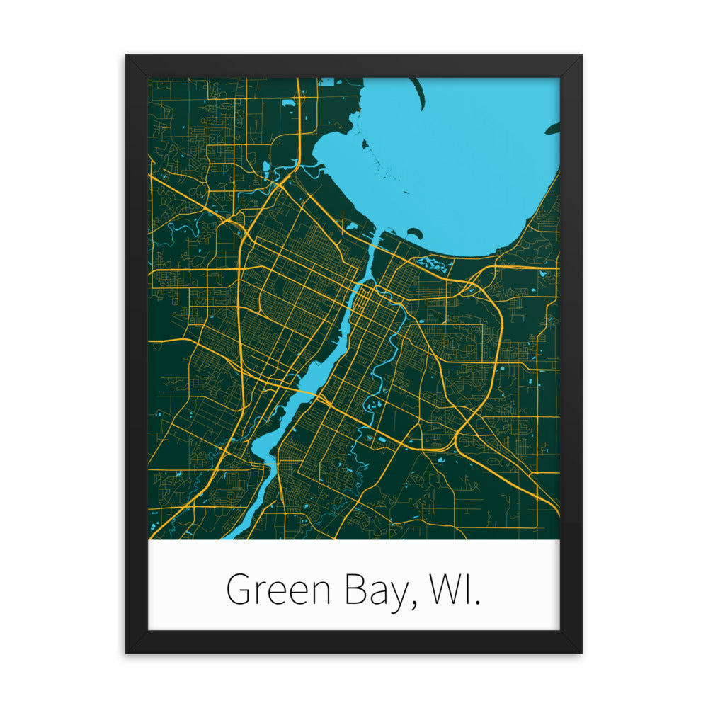 Green Bay, WI. - Dark Green & Gold