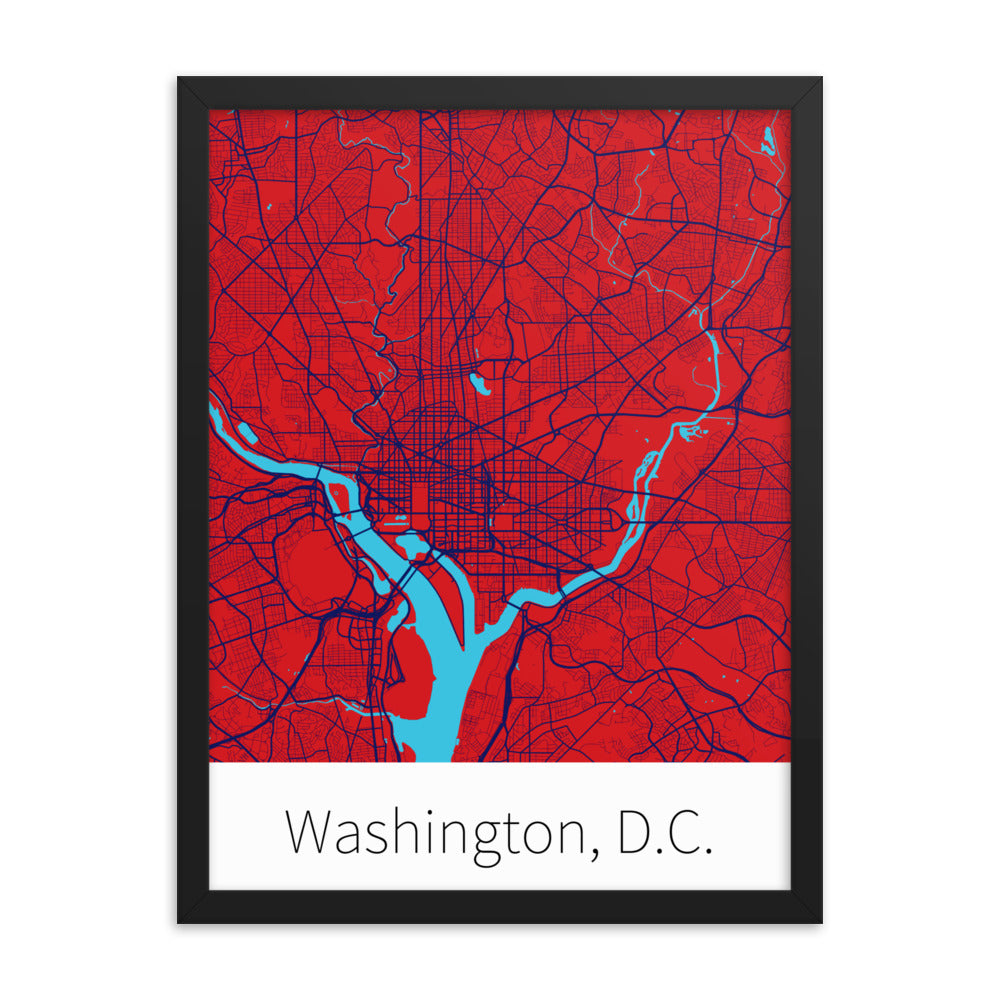 Washington, D.C. - Red & Navy Blue