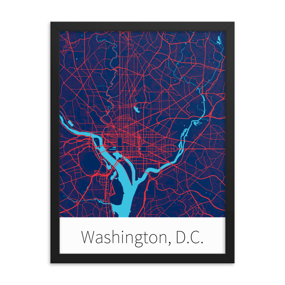 Washington, D.C. - Navy Blue & Red