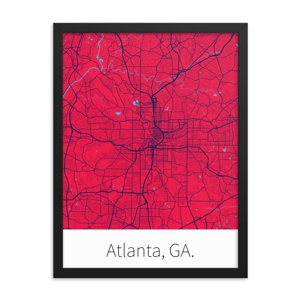 Atlanta, GA. - Scarlet & Navy