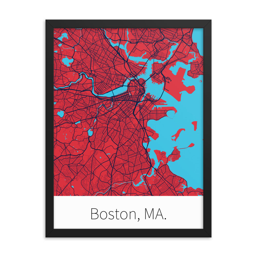 Boston, MA. - Red & Blue