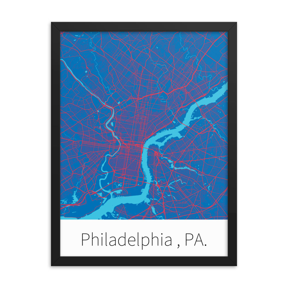 Philadelphia, PA. - Blue & Red