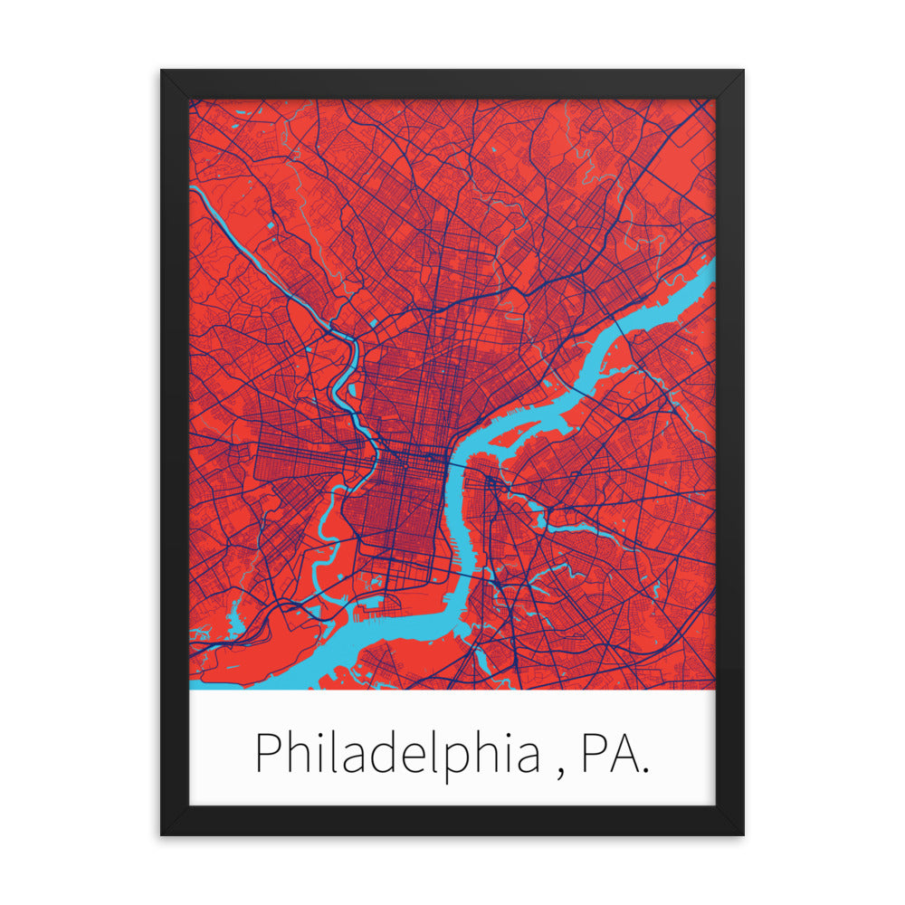 Philadelphia, PA. - Red & Blue