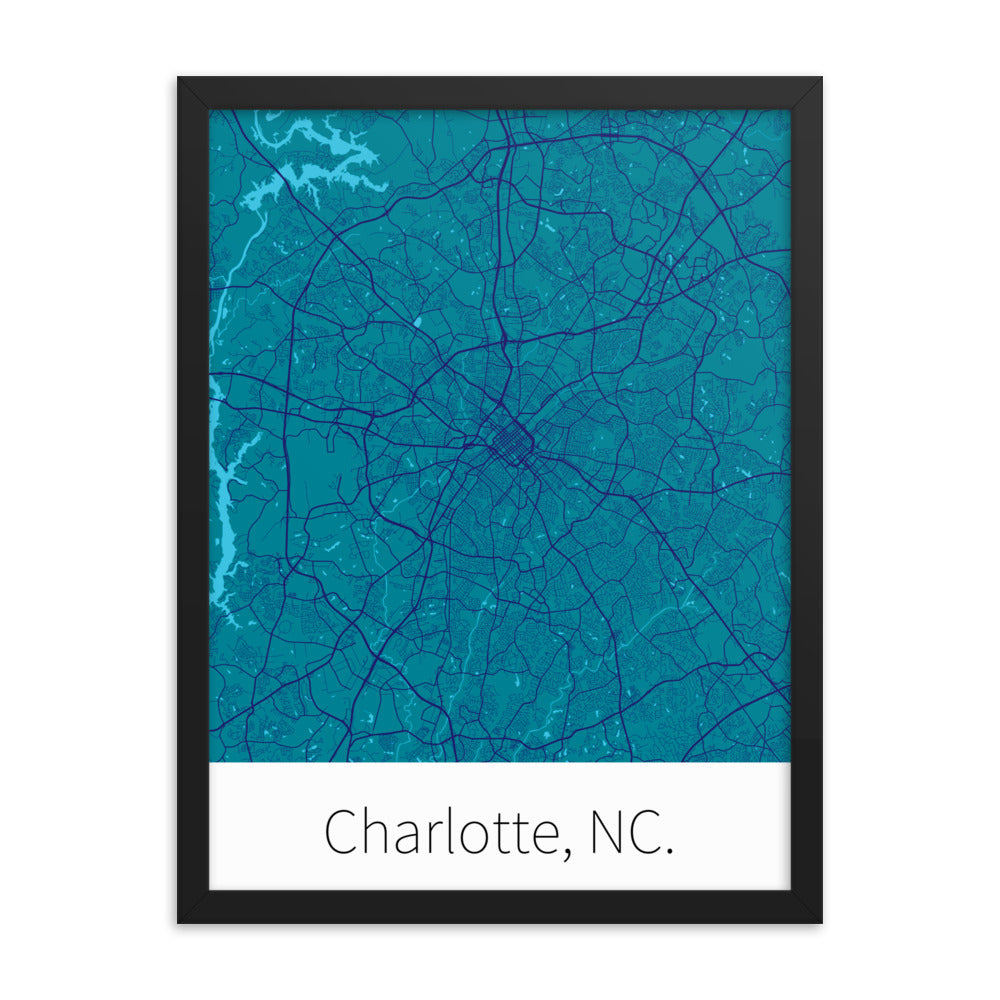 Charlotte, NC. - Teal & Purple