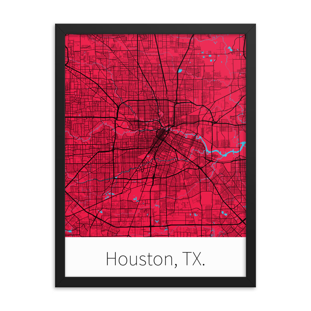 Houston, TX. - Red & Black