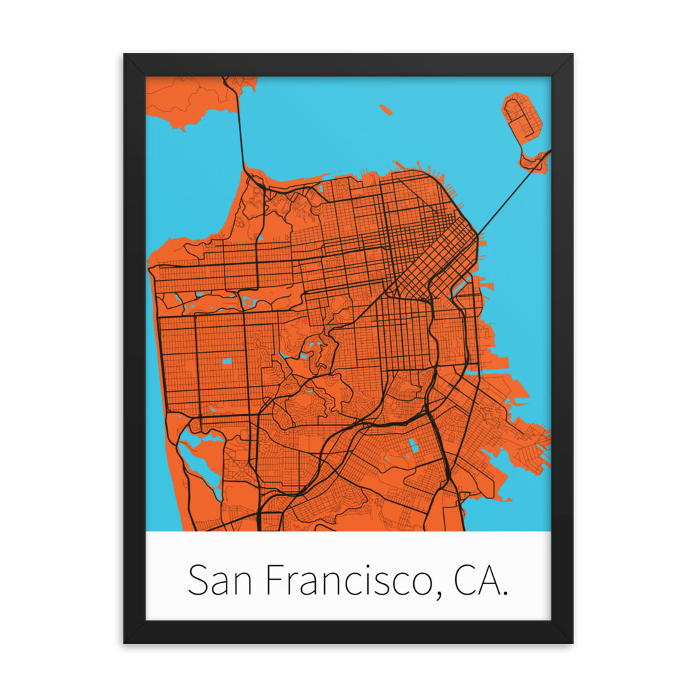 San Francisco, CA. - Orange & Black