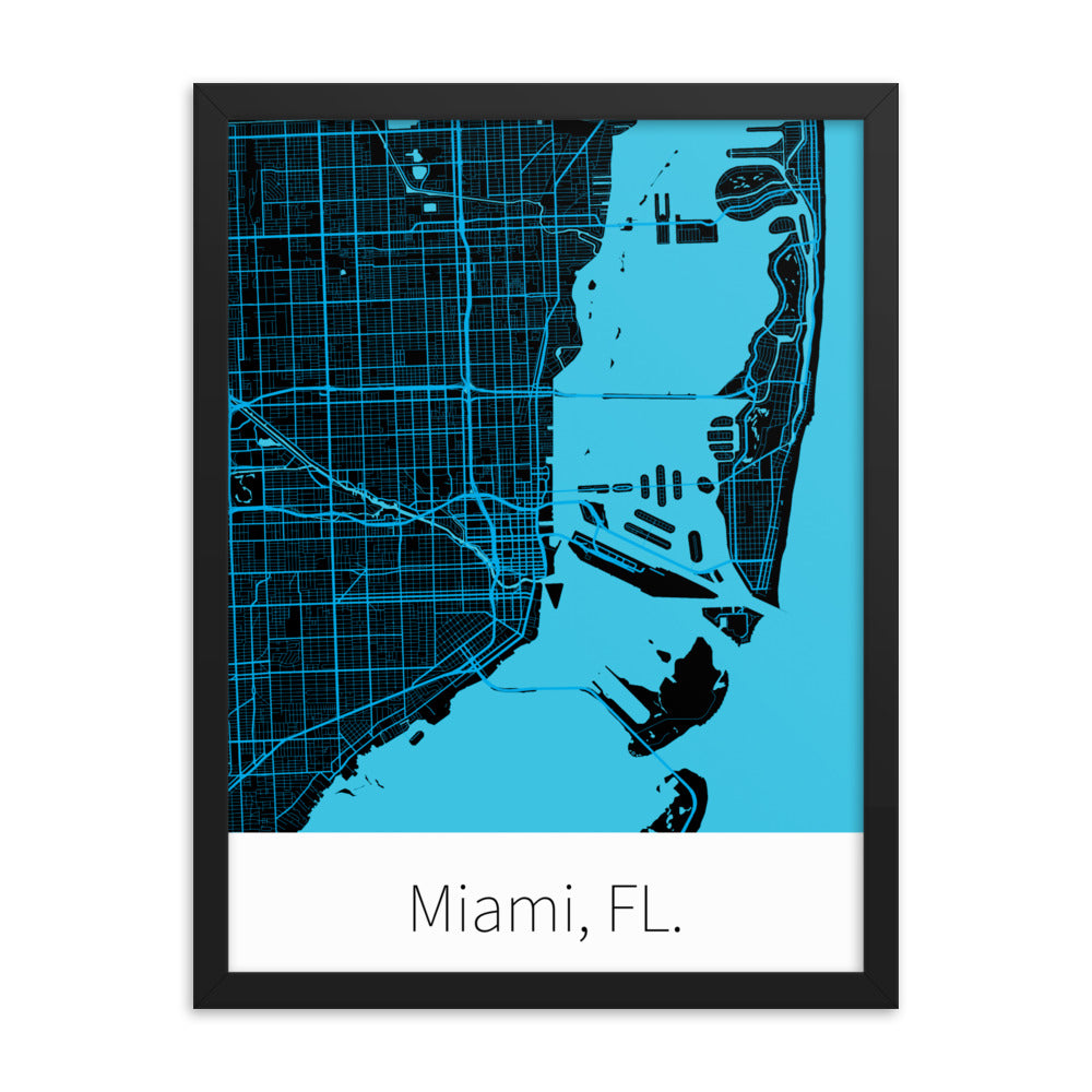 Miami, FL. - Black & Miami Blue